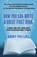 How You Can Write A Great First Book, Barry Phillips - Paperback - 9781912256846