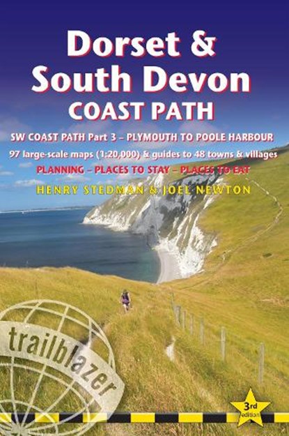 Dorset and South Devon Coast Path - guide and maps to 48 towns and villages with large-scale walking maps (1:20 000), Henry Stedman ; Joel Newton - Paperback - 9781912716340