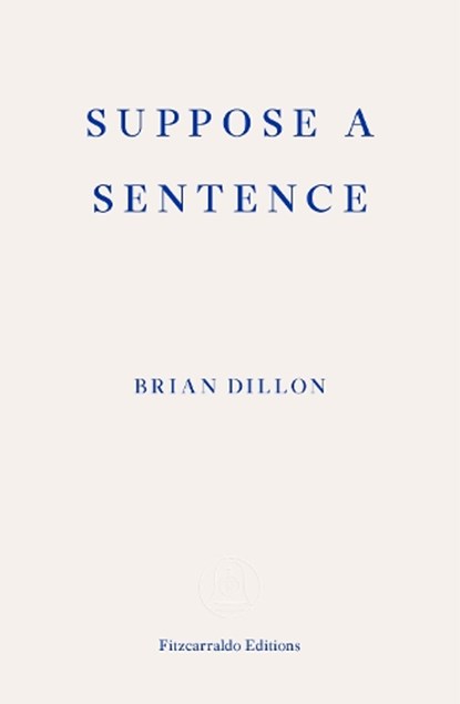 Suppose a Sentence, Brian Dillon - Paperback - 9781913097011