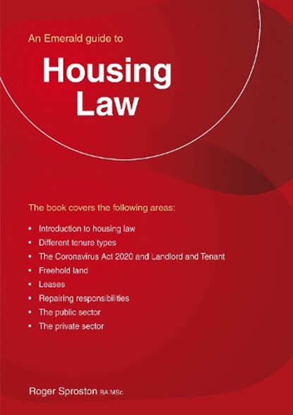 Housing Law, Roger Sproston - Paperback - 9781913776022