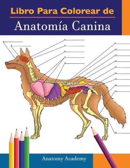Libro para colorear de Anatomia Canina, Anatomy Academy - Paperback - 9781914207327
