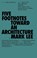 Five Footnotes Toward an Architecture, Mark Lee - Paperback - 9781915609762