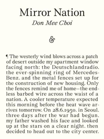 Mirror Nation, Don Mee Choi - Paperback - 9781916751255