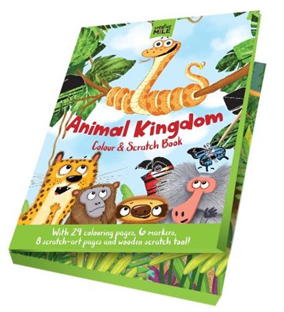 Animal Kingdom Colour and Scratch Book, Creative Mile - Gebonden - 9781923286788