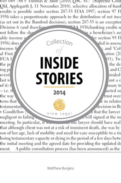 Inside Stories 2014, Matthew Burgess - Ebook - 9781925181425