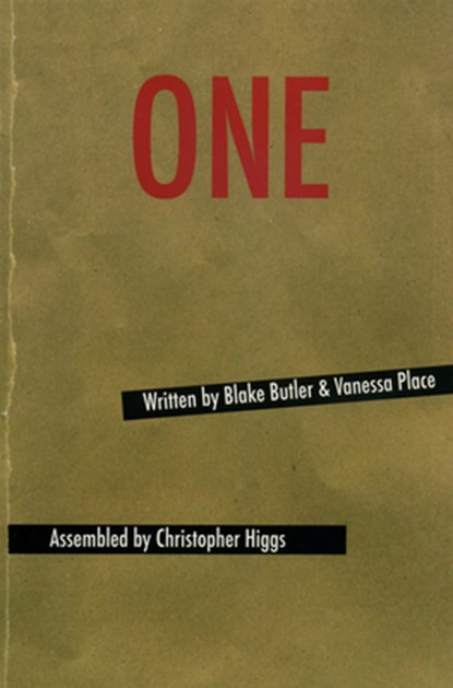 One, Blake Butler - Paperback - 9781931824477