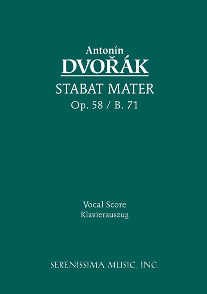 Stabat Mater, Antonín Dvorák - Paperback - 9781932419542