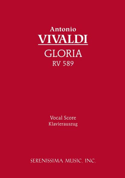 Gloria, RV 589, Antonio Vivaldi - Paperback - 9781932419559