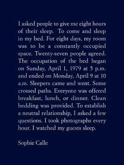 Sophie Calle: The Sleepers, niet bekend - Gebonden - 9781938221347