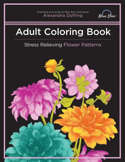 Adult Coloring Book, Blue Star Coloring - Paperback - 9781941325629