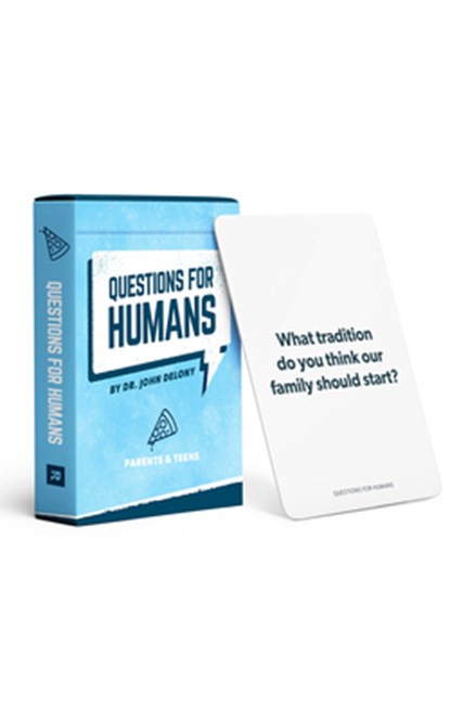 Questions for Humans: Parents & Teens - 52 Conversation Starters to End Awkward Silence, Spark Fun Talks, and Help Families Connect, John Delony - Gebonden - 9781942121886