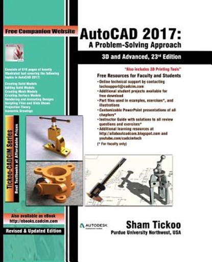 AutoCAD 2017: A Problem-Solving Approach, 3D and Advanced, Prof Sham Tickoo Purdue Univ - Paperback - 9781942689331