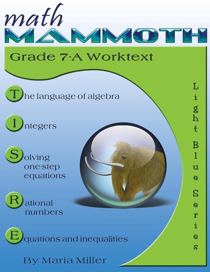 Math Mammoth Grade 7-A Worktext, Dr Maria Miller - Paperback - 9781942715245