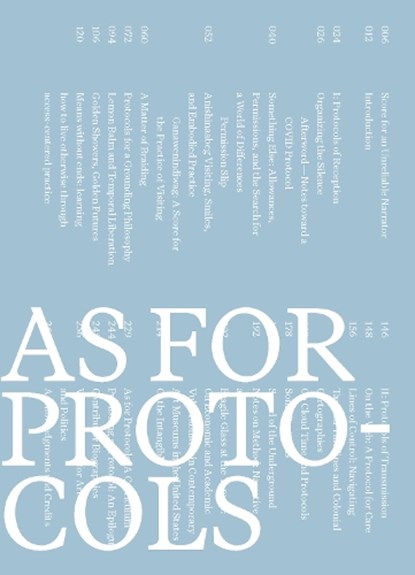As for Protocols, Re'al Christian ; Carin Kuoni ; Eriola Pira - Paperback - 9781943208982