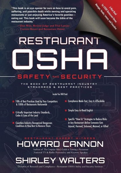 Restaurant OSHA Safety and Security, Howard Cannon ; Shirley Ann Walters - Paperback - 9781945614002