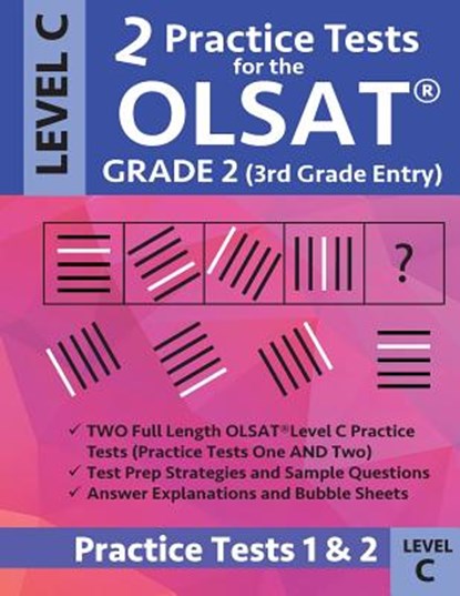 2 Practice Tests for the Olsat Grade 2 (3rd Grade Entry) Level C: Gifted and Talented Prep Grade 2 for Otis Lennon School Ability Test, Origins Publications - Paperback - 9781948255653