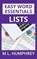 Lists, M L Humphrey - Paperback - 9781950902279
