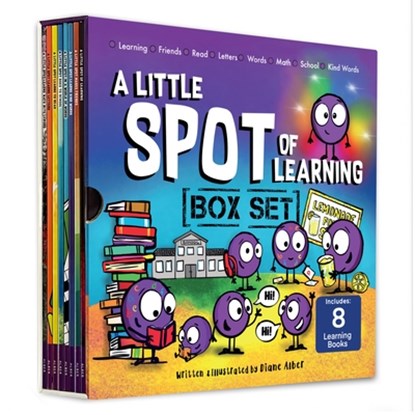 A Little Spot of Learning 8 Book Box Set (Books 33-40: Kind Words, Friendship, Learning with Emotions, Goes to School, Letters, Words, Reading, Math), Diane Alber - Paperback - 9781951287856