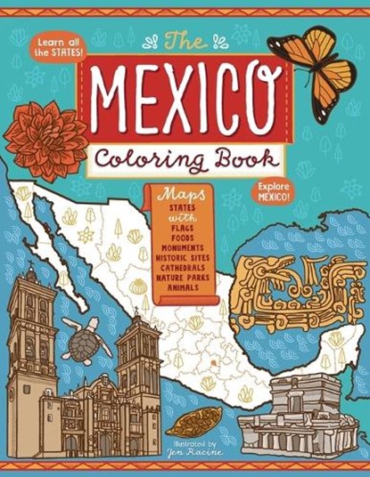 The Mexico Coloring Book, Jen Racine - Paperback - 9781951728687