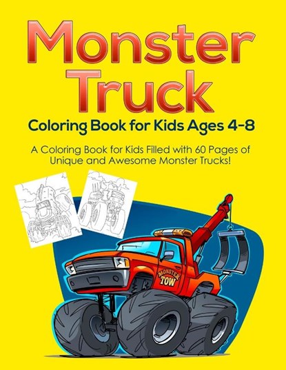 Monster Truck Coloring Book for Kids Ages 4-8, Pineapple Activity Books - Paperback - 9781953036025
