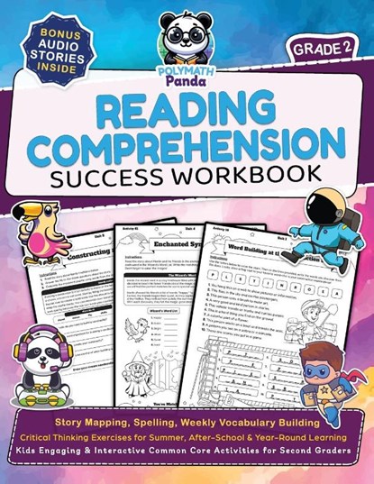 Reading Comprehension 2nd Grade Success Workbook, Polymath Panda - Paperback - 9781953149572
