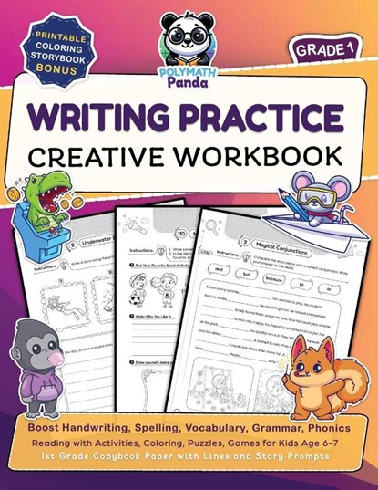 Writing Practice Creative Workbook for Grade 1, Polymath Panda - Paperback - 9781953149589