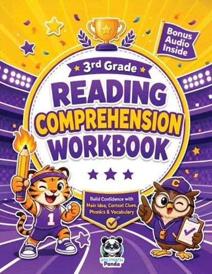 3rd Grade Reading Comprehension Activity Workbook, Polymath Panda - Paperback - 9781953149640