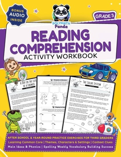 3rd Grade Reading Comprehension Activity Workbook, Polymath Panda - Paperback - 9781953149640