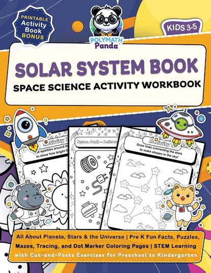 Solar System Book for Kids 3-5 Space Science Activity Workbook, Polymath Panda - Paperback - 9781953149831