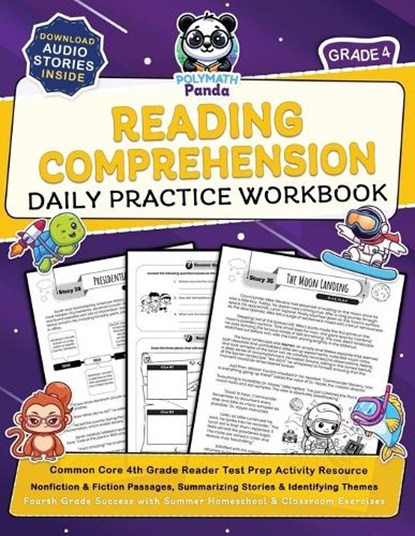 Panda, P: Reading Comprehension Grade 4 Daily Practice Workb, Polymath Panda - Paperback - 9781953149879
