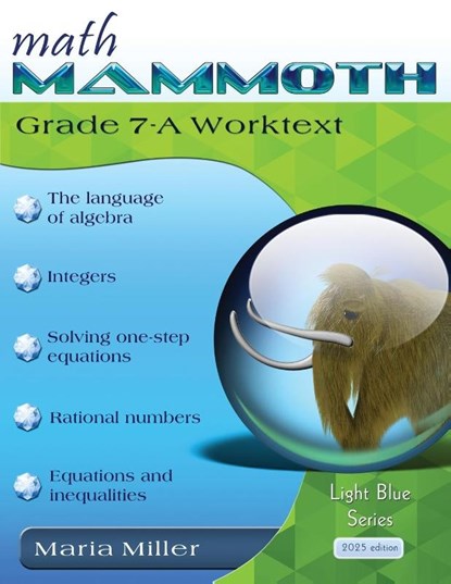 Math Mammoth Grade 7-A Worktext, Maria Miller - Paperback - 9781954379190