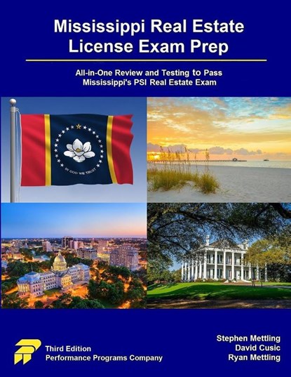 Mississippi Real Estate License Exam Prep, Stephen Mettling ; David Cusic ; Ryan Mettling - Paperback - 9781955919548