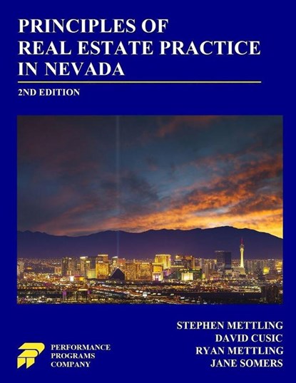 Principles of Real Estate Practice in Nevada, Stephen Mettling ; David Cusic ; Ryan Mettling - Paperback - 9781955919562