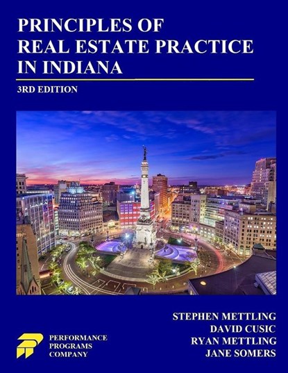 Principles of Real Estate Practice in Indiana, Stephen Mettling ; David Cusic ; Ryan Mettling - Paperback - 9781955919753