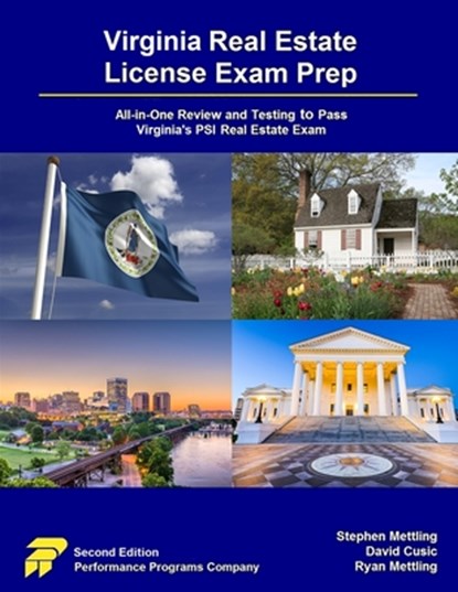 Virginia Real Estate License Exam Prep, Stephen Mettling ; David Cusic ; Ryan Mettling - Paperback - 9781955919975