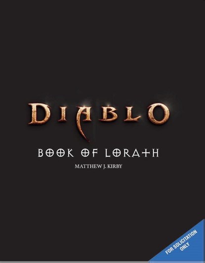 Kirby, M: Diablo: Book of Lorath, Matthew J. Kirby - Gebonden - 9781956916140