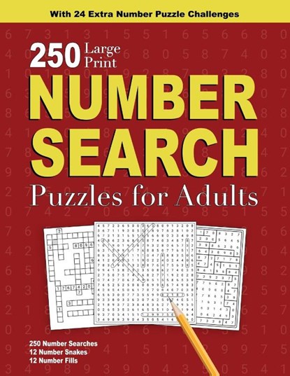 250 Number Search Puzzles for Adults, Nola Lee Kelsey - Paperback - 9781957532431