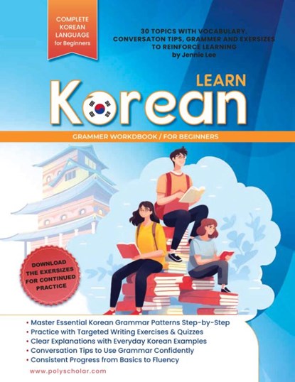 Learn Korean Grammer Workbook For Beginners, Jennie Lee - Paperback - 9781957884554