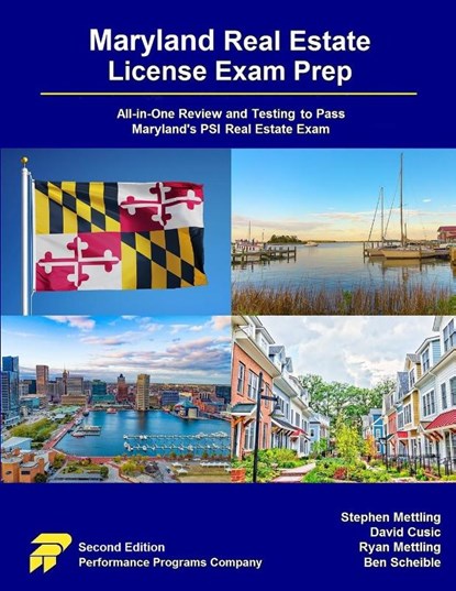 Maryland Real Estate License Exam Prep, Stephen Mettling ; David Cusic ; Ryan Mettling - Paperback - 9781965482193