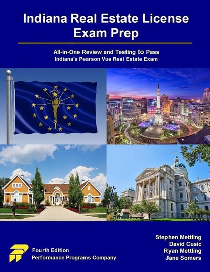 Indiana Real Estate License Exam Prep, Stephen Mettling ; David Cusic ; Ryan Mettling - Paperback - 9781965482230