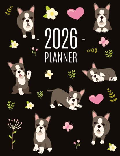 Boston Terrier Planner 2026, Happy Oak Tree Press - Paperback - 9781965994702