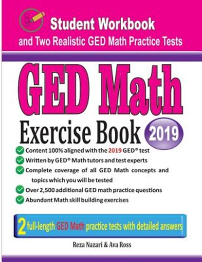 GED Math Exercise Book, Reza Nazari ; Ava Ross - Paperback - 9781970036312