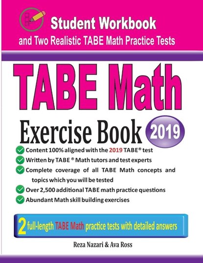 TABE Math Exercise Book, Reza Nazari ; Ava Ross - Paperback - 9781970036367