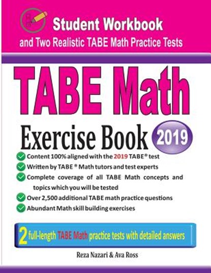 TABE Math Exercise Book, Reza Nazari ; Ava Ross - Paperback - 9781970036367
