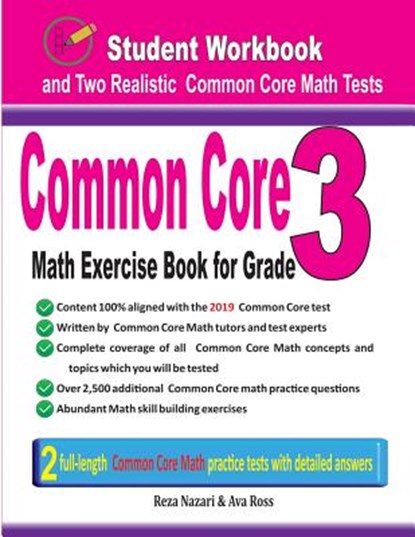 Common Core Math Exercise Book for Grade 3, Reza Nazari ; Ava Ross - Paperback - 9781970036466