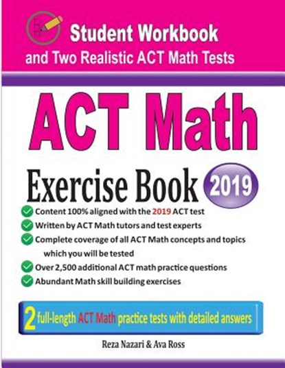 ACT Math Exercise Book, Reza Nazari ; Ava Ross - Paperback - 9781970036671