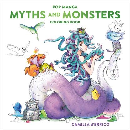 Pop Manga Myths and Monsters Coloring Book, Camilla D'Errico - Paperback - 9781984863492