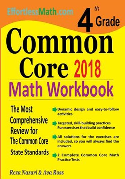 4th Grade Common Core Math Workbook: The Most Comprehensive Review for The Common Core State Standards, Ava Ross - Paperback - 9781986177207