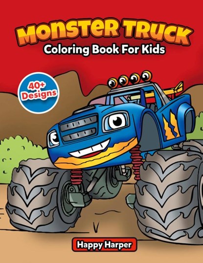 Monster Truck Coloring Book, Harper Hall - Paperback - 9781989968116