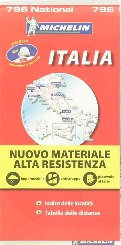 Michelin Wegenkaart 796 Italië Scheurvast, niet bekend - Paperback - 9782067130951